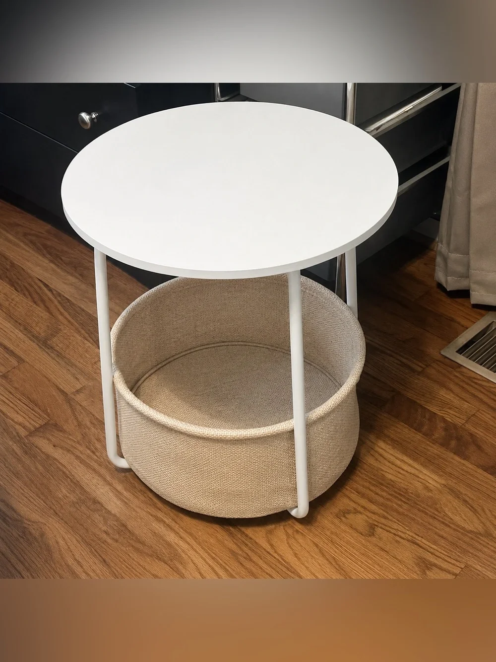 Target Side Table with Storage Round End Tables Living Room Small Spaces Bedroom